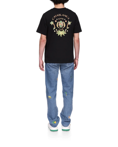 Casablanca T Shirt Joyeaux D'Afrique Tennis Club Black