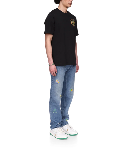 Casablanca T Shirt Joyeaux D'Afrique Tennis Club Black