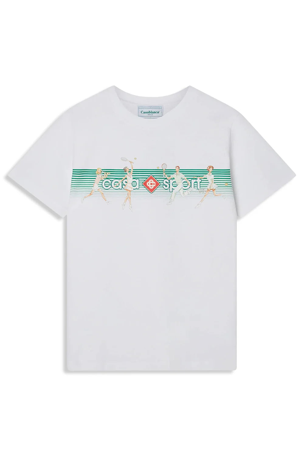 Casablanca T Shirt Playful Stripes White