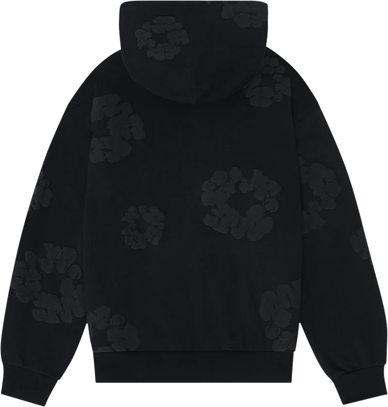 Denim Tears Hoodie Cotton Wreath Mono Black