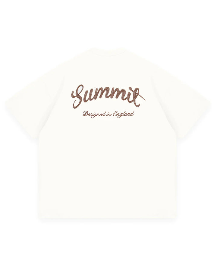 Summit T Shirt Chain Stitch Off White