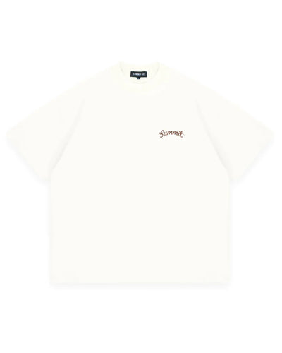 Summit T Shirt Chain Stitch Off White