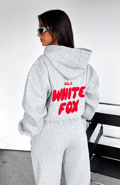 White Fox Hoodie Offstage Alloy Grey