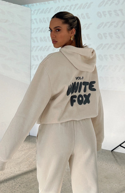 White Fox Hoodie Offstage Pebble