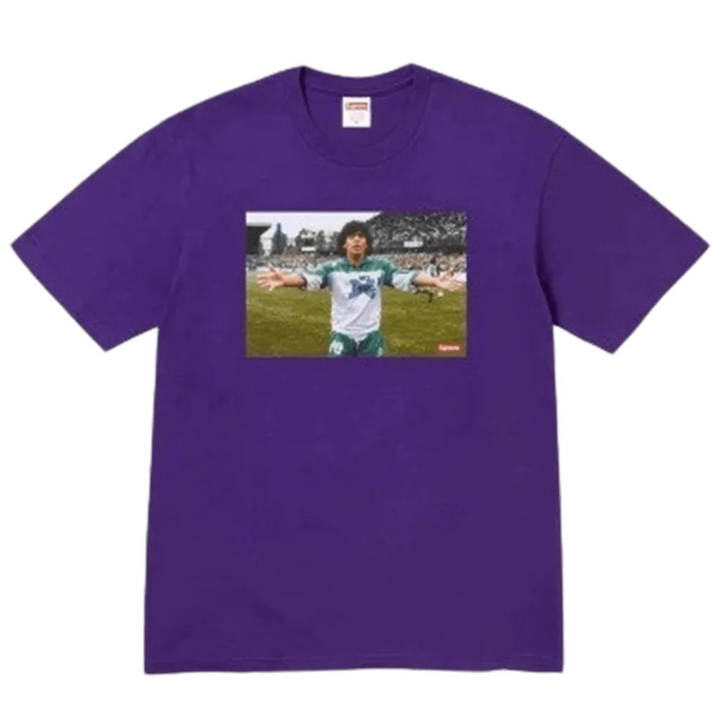 Supreme T Shirt Maradona Purple