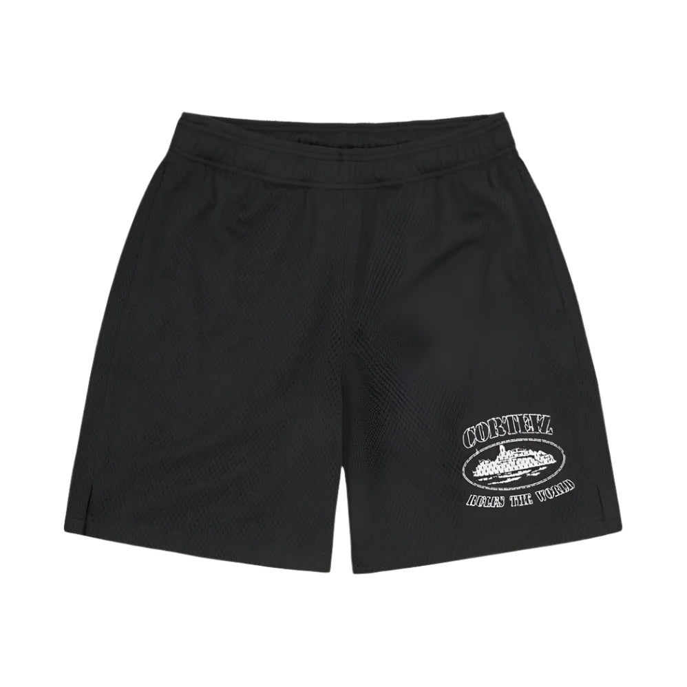 Corteiz Shorts RTW Mesh Black