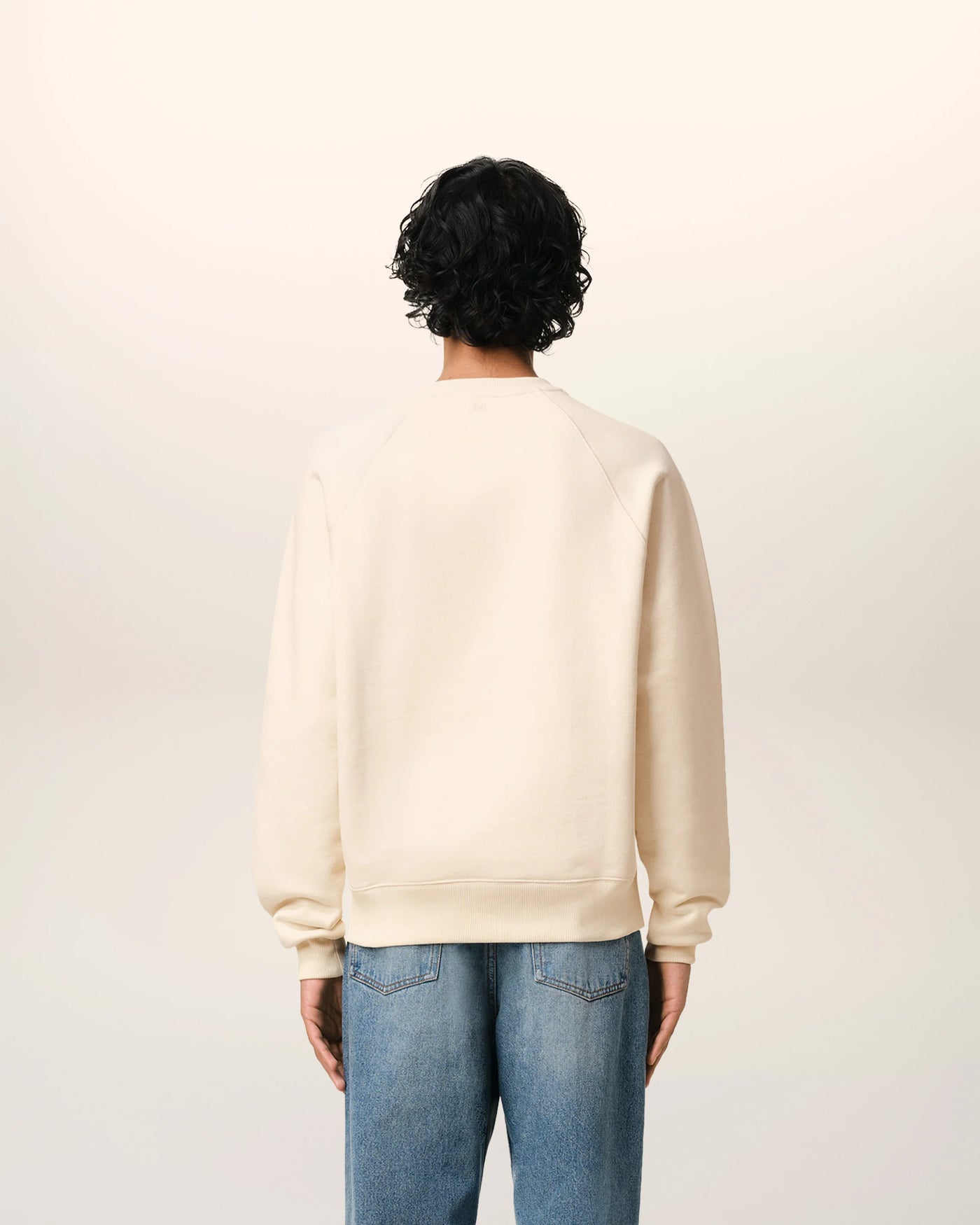 Ami Paris Sweatshirt De Coeur Patch Red Cream