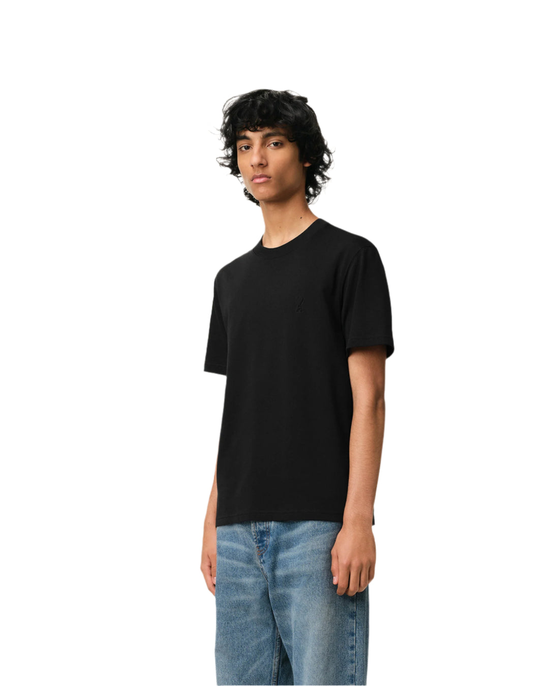 Ami Paris T Shirt Embossed Black