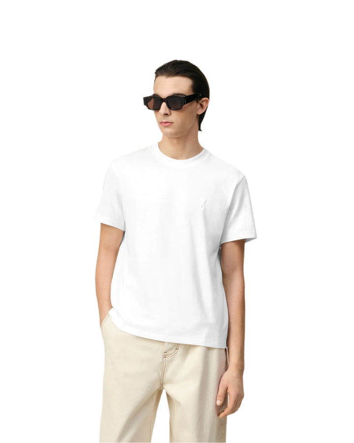 Ami Paris T Shirt Embossed Off White
