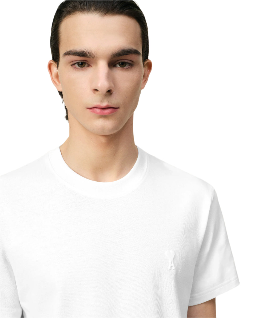 Ami Paris T Shirt Embossed Off White