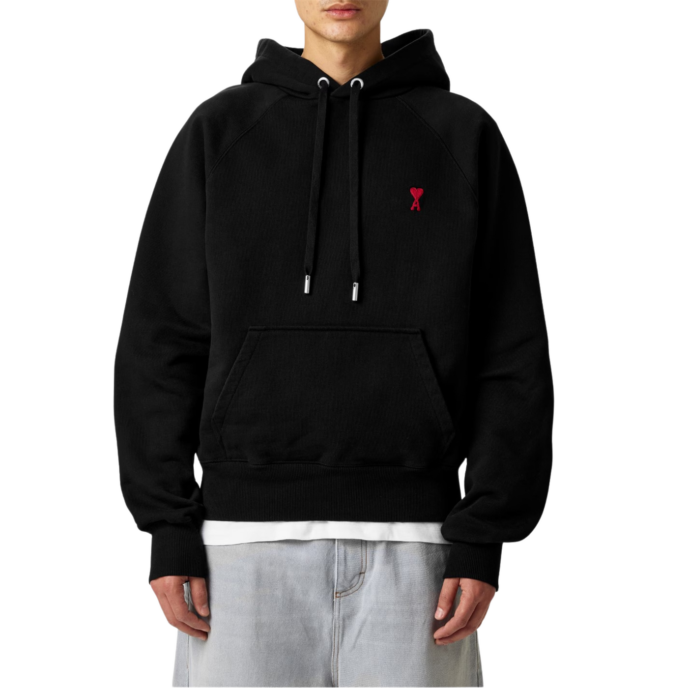 Ami Paris Hoodie Ami De Coeur Black