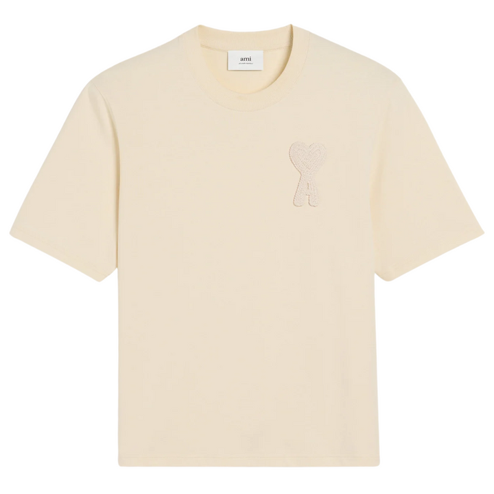 Ami Paris T Shirt Patch Cream
