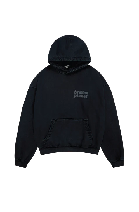 Broken Planet Hoodie Basics Washed Midnight Black