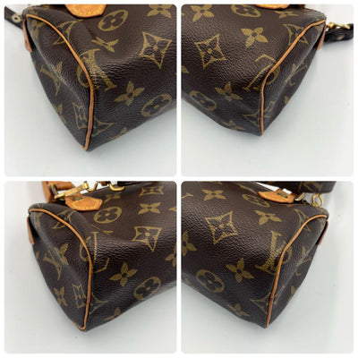 Louis Vuitton Nano Speedy Monogram Canvas With Strap (Preloved)