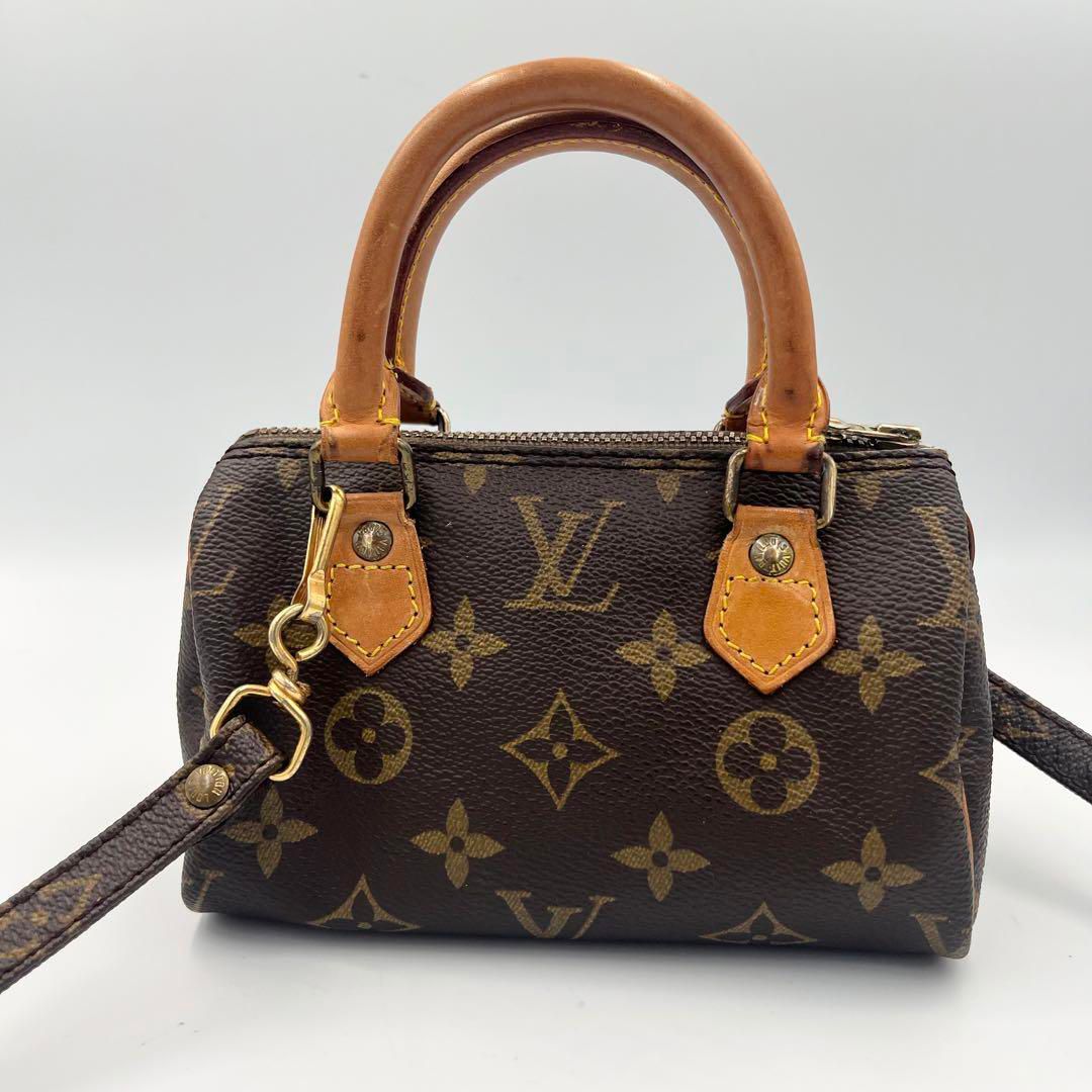 Louis Vuitton Nano Speedy Monogram Canvas With Strap (Preloved)