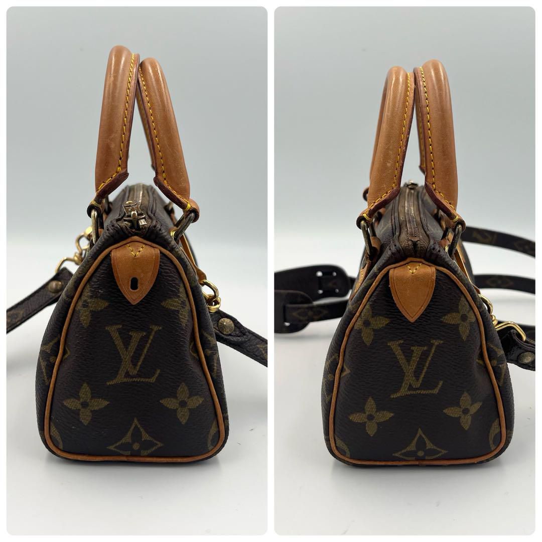 Louis Vuitton Nano Speedy Monogram Canvas With Strap (Preloved)