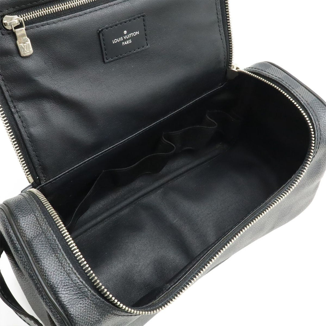 Louis Vuitton Wash Bag Damier Graphite Canvas Black (Preloved)