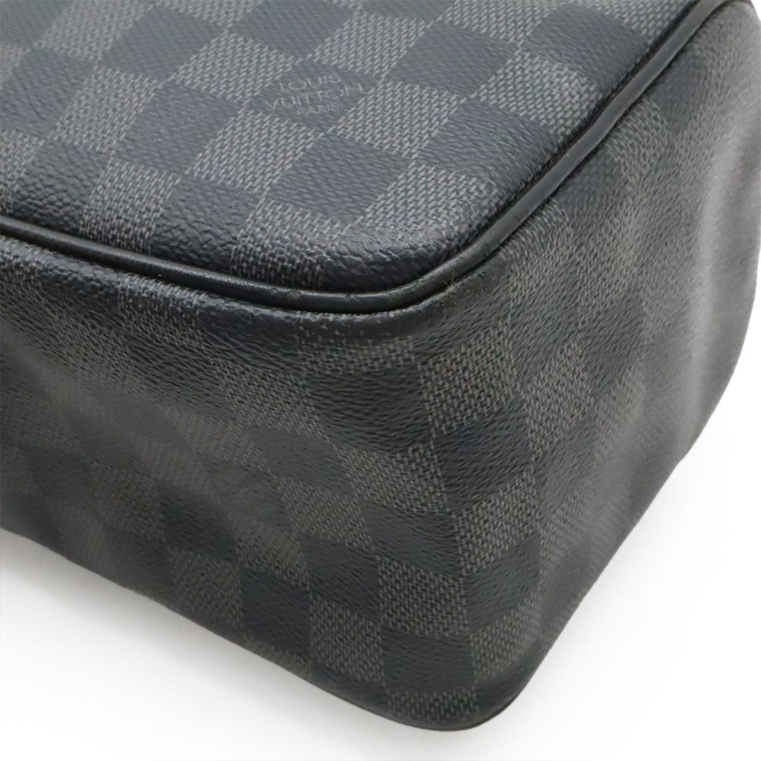 Louis Vuitton Wash Bag Damier Graphite Canvas Black (Preloved)