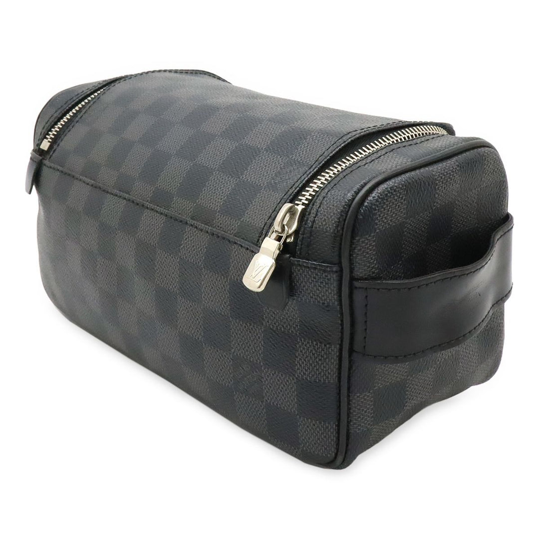 Louis Vuitton Wash Bag Damier Graphite Canvas Black (Preloved)