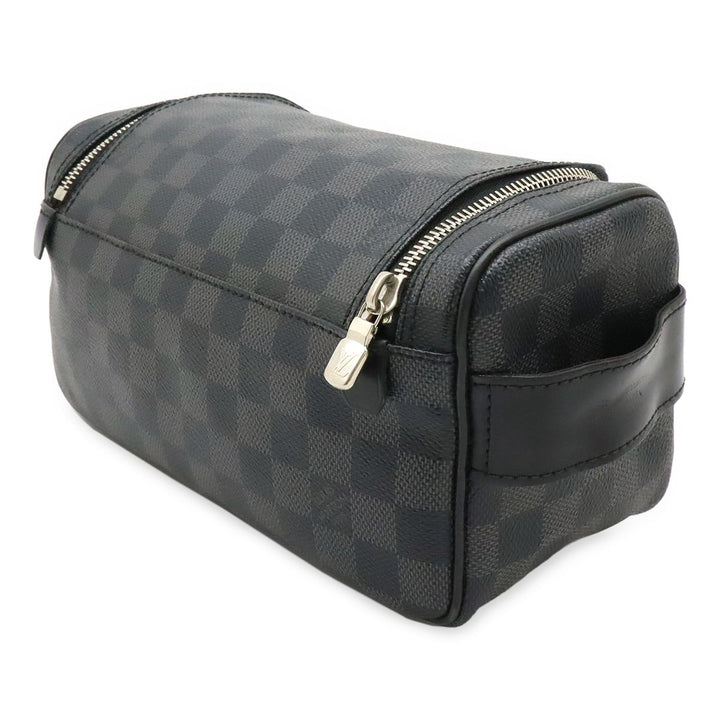 Louis Vuitton Wash Bag Damier Graphite Canvas Black (Preloved)