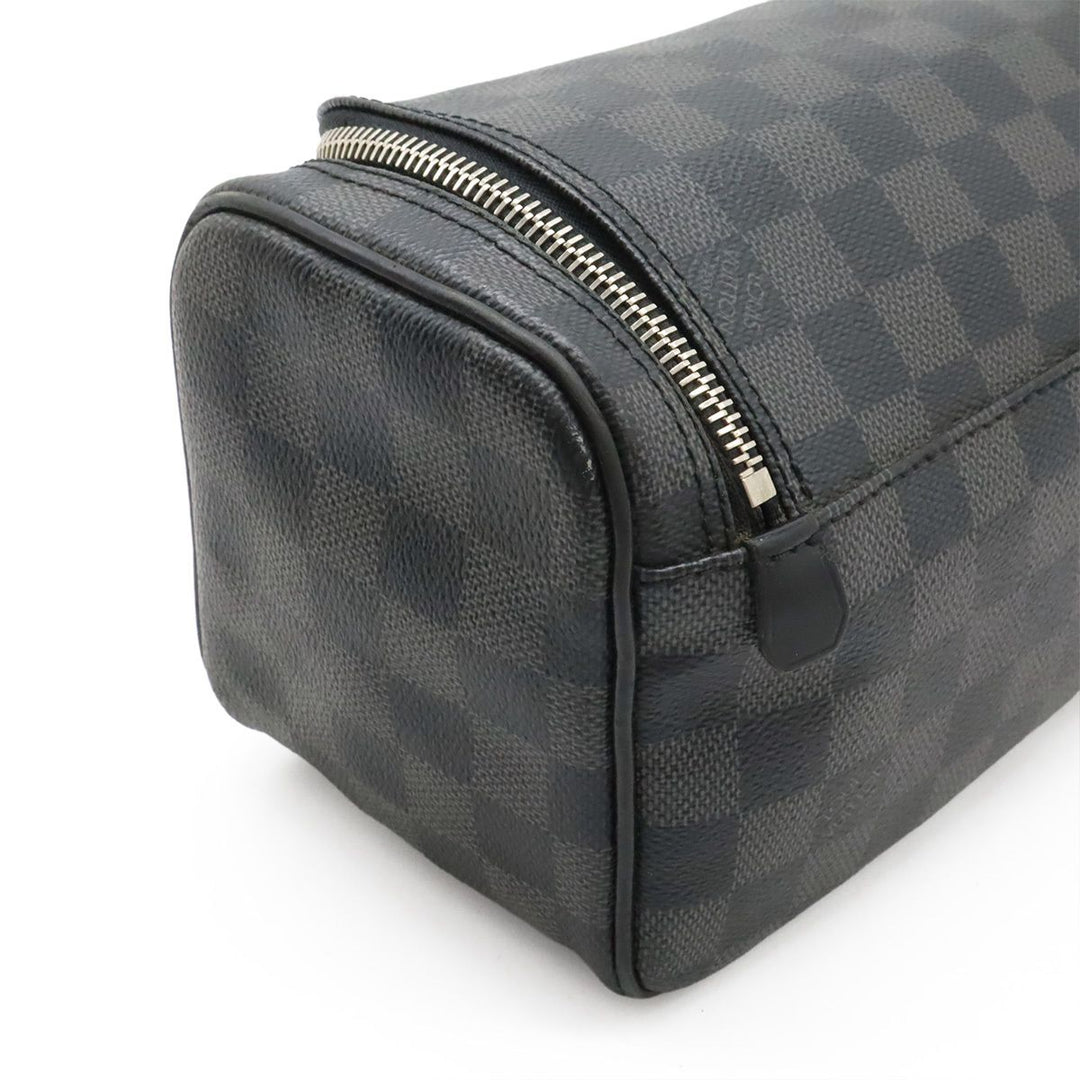 Louis Vuitton Wash Bag Damier Graphite Canvas Black (Preloved)