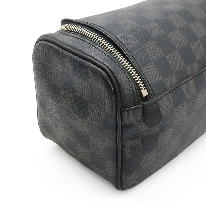 Louis Vuitton Wash Bag Damier Graphite Canvas Black (Preloved)