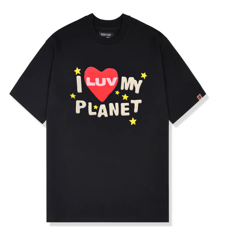 Broken Planet T Shirt Luv My Planet Midnight Black