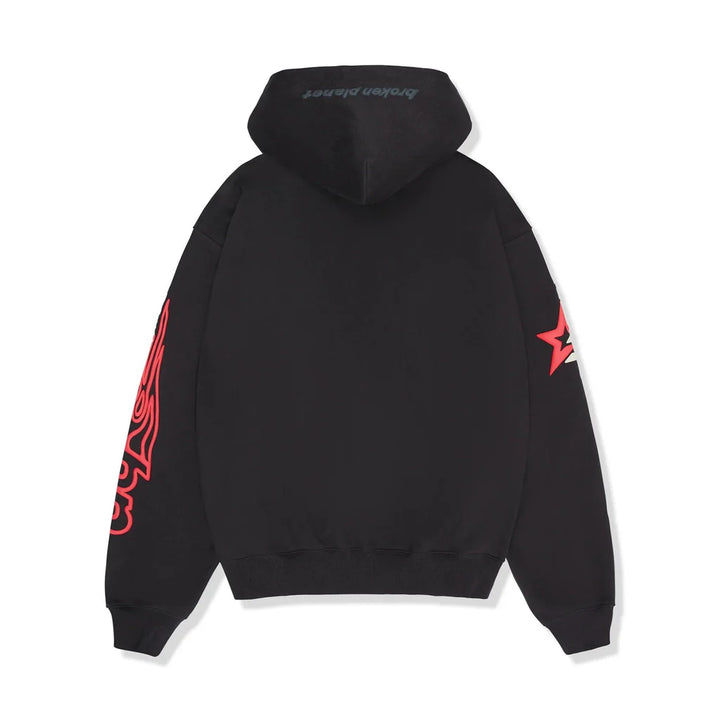 Broken Planet Zip Up Hoodie Performance Soot Black