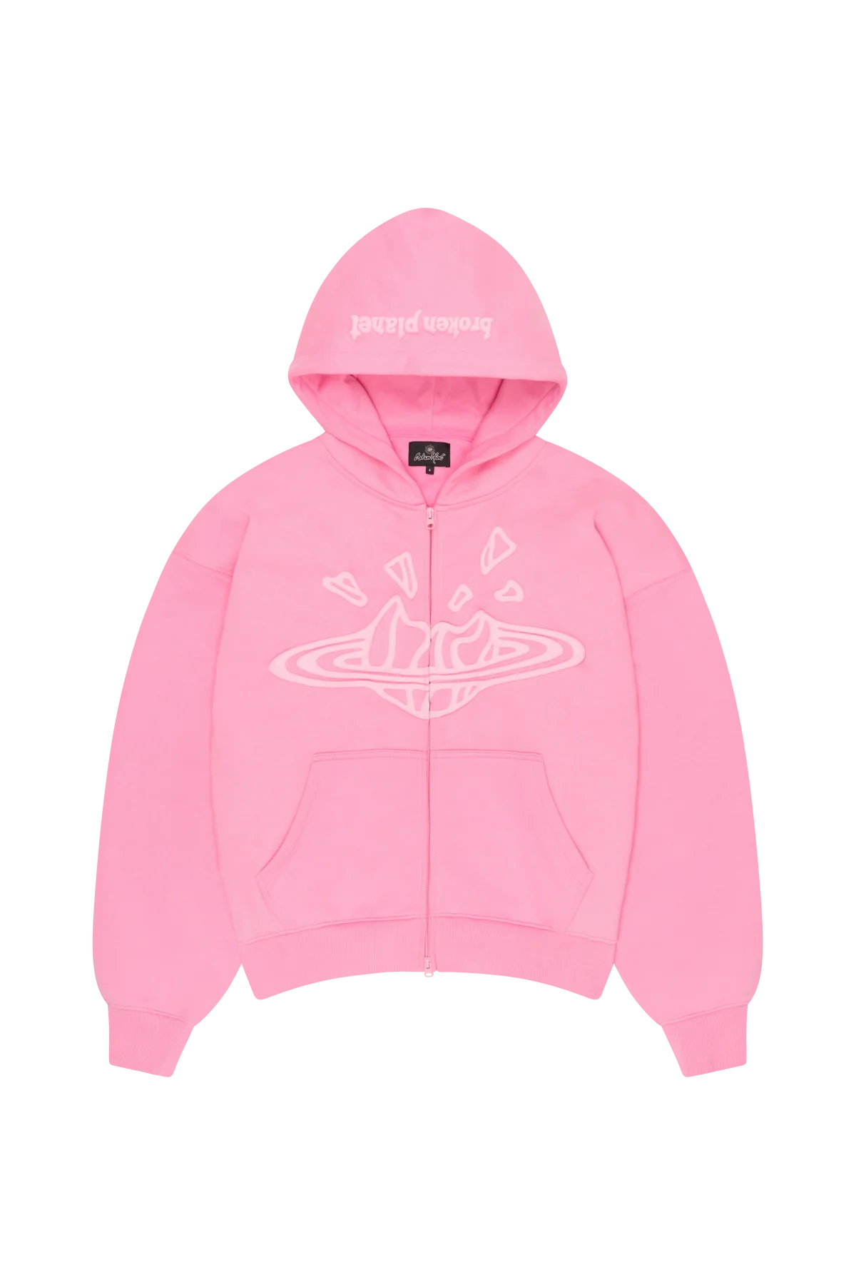 Broken Planet Market Candy Pink Zip Up Hoodie