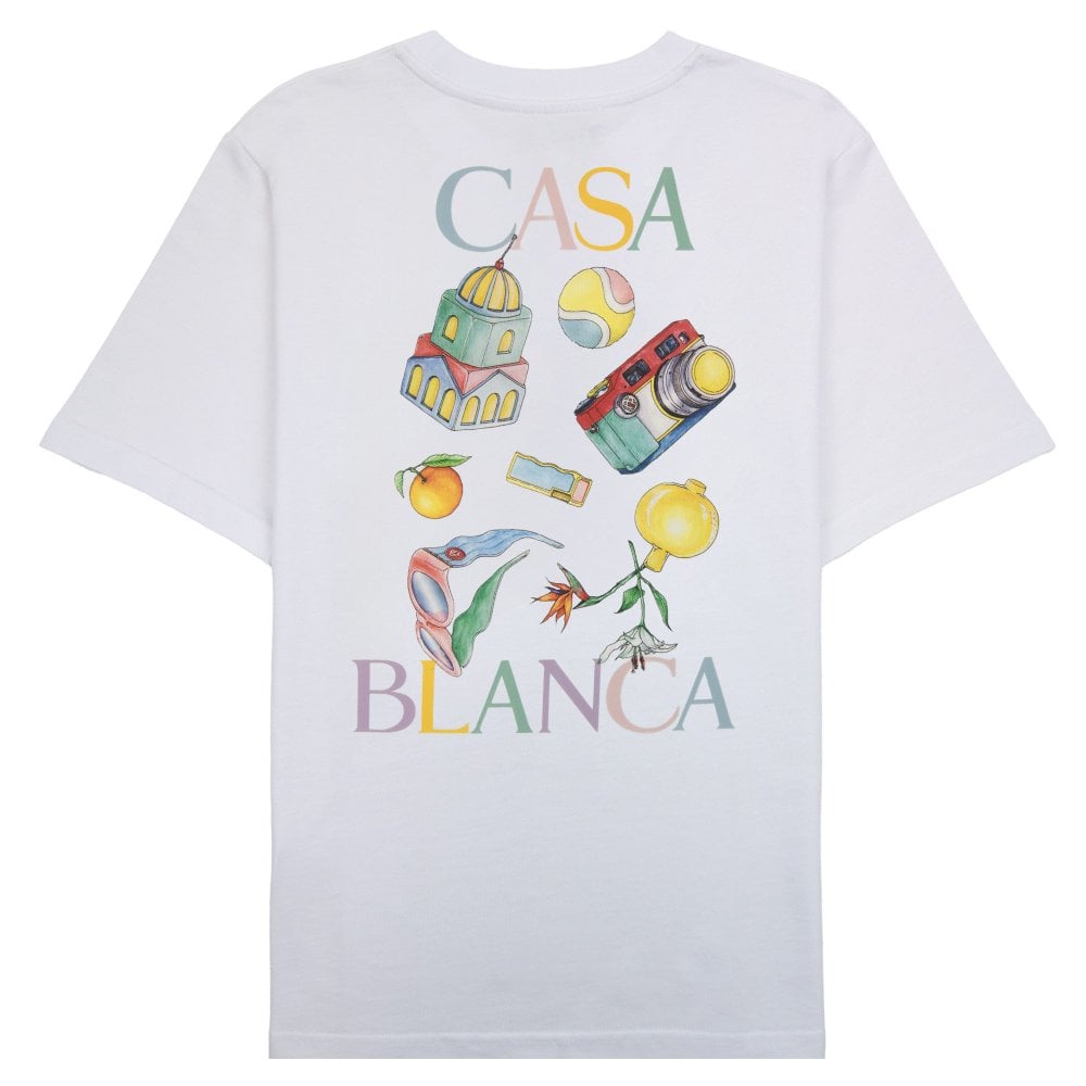Casablanca T Shirt Objets En Vrac White