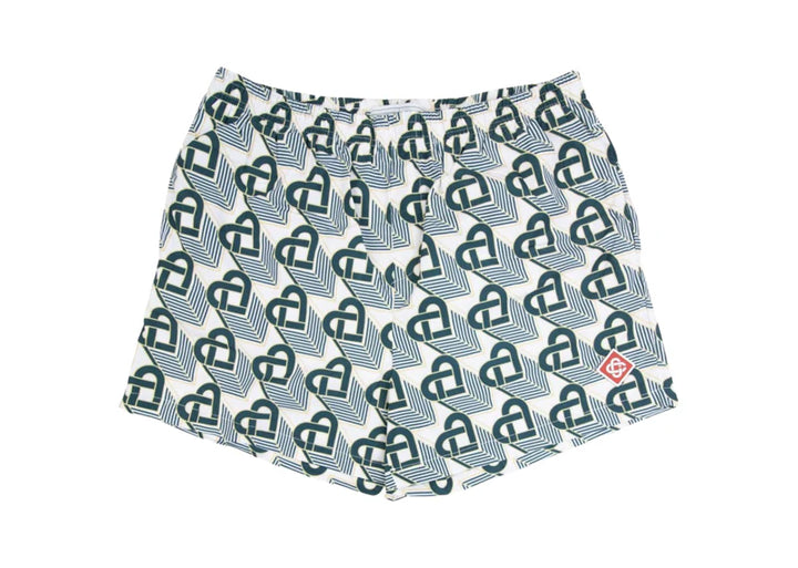 Casablanca Shorts Heart Monogramne Green