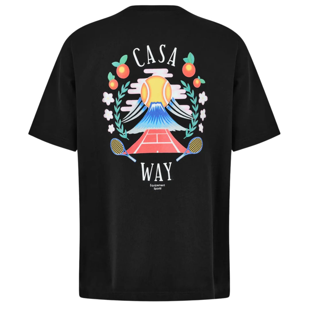 Casablanca T Shirt Casa Way Mountain Black
