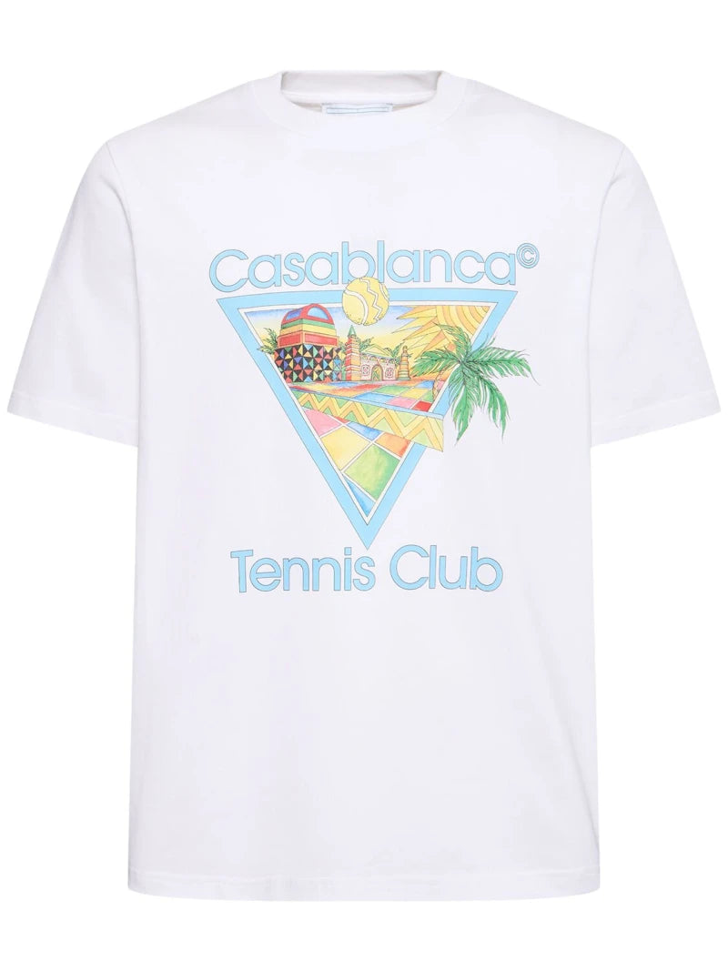 Casablanca T Shirt Tennis Club White/Blue