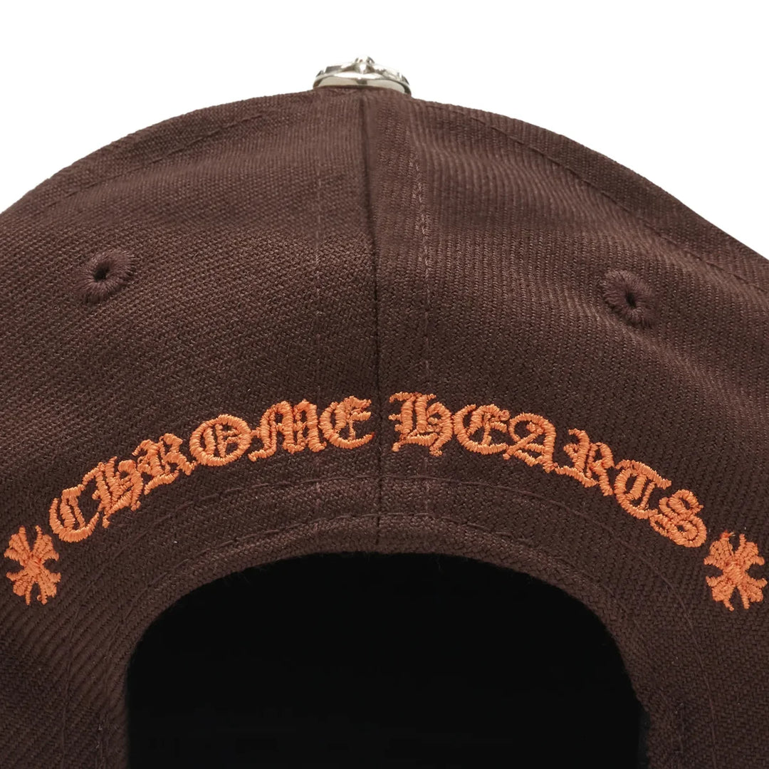 Chrome Hearts Embroidered CH Logo Baseball Hat Brown Orange