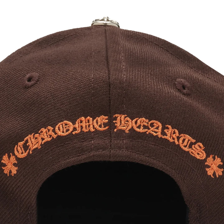 Chrome Hearts Embroidered CH Logo Baseball Hat Brown Orange