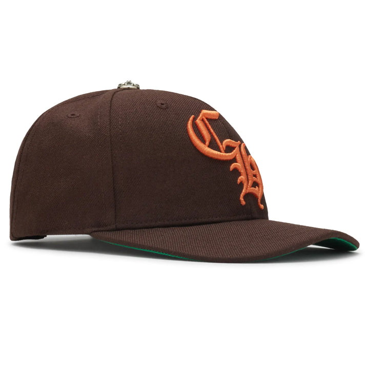 Chrome Hearts Embroidered CH Logo Baseball Hat Brown Orange