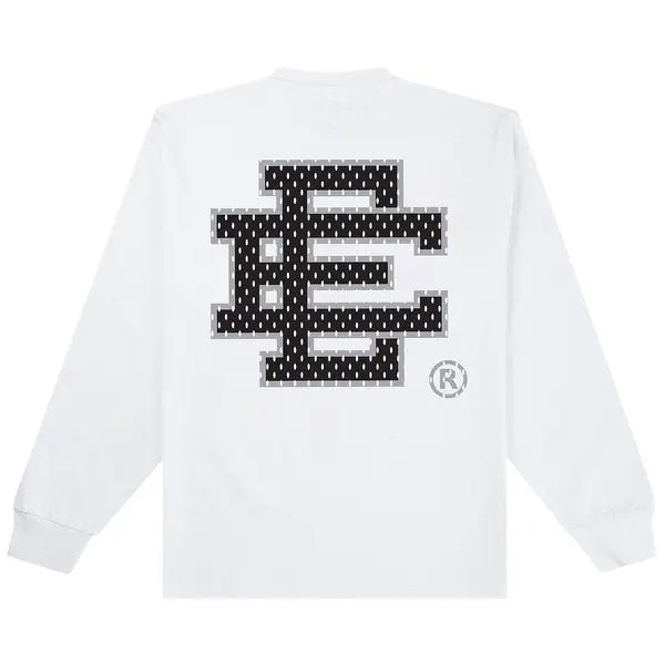Eric Emanuel Heritage Giant Logo Long Sleeve T Shirt White Black