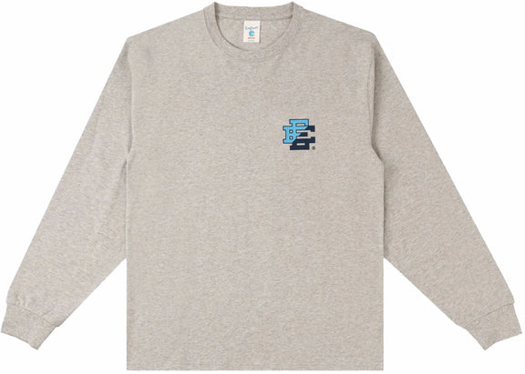 Eric Emanuel Long Sleeve T Shirt Grey Baby Blue Navy Split