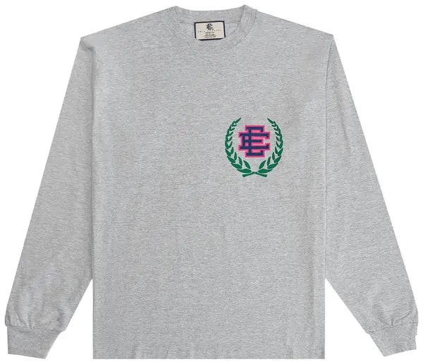 Eric Emanuel Wreath Long Sleeve T Shirt Grey