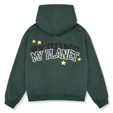 Broken Planet Zip Up Hoodie My Planet Emerald Green