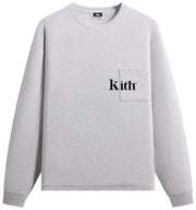 Kith Quinn Long Sleeve T Shirt Light Heather Grey