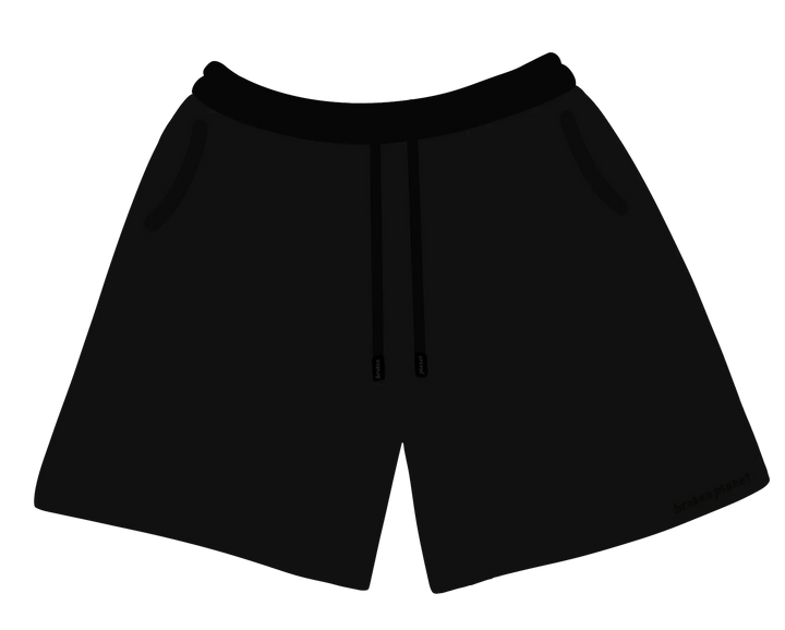 Broken Planet Market Midnight Black Shorts