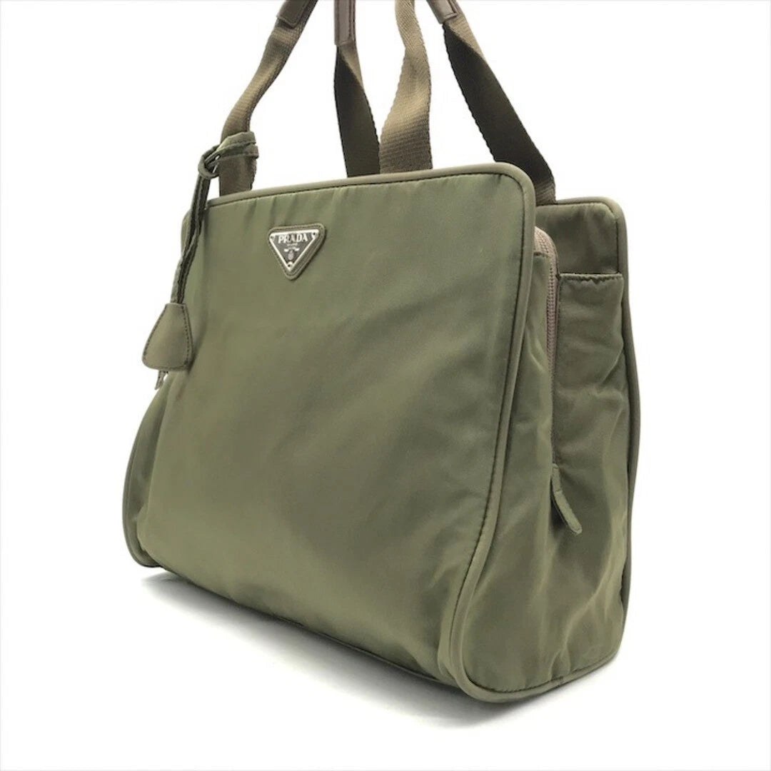 Prada Tessuto Tesute Green Tote Bag (Preloved)