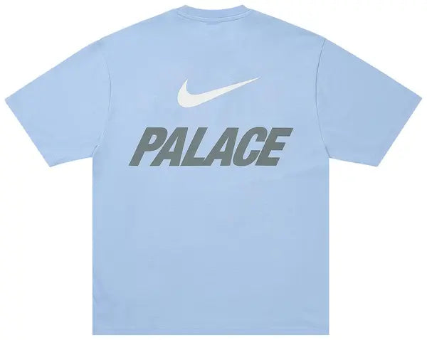 Palace x Nike T Shirt Front Swoosh Sky Blue