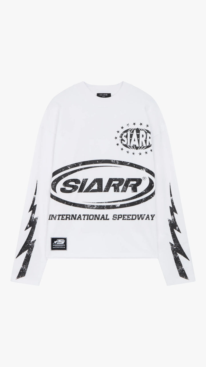 SIARR Speedway Long Sleeve T Shirt White