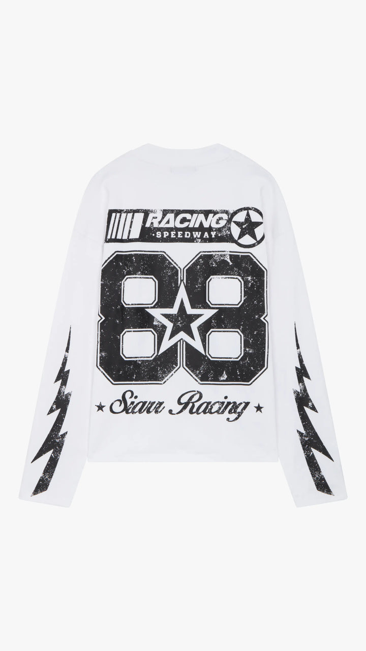 SIARR Speedway Long Sleeve T Shirt White