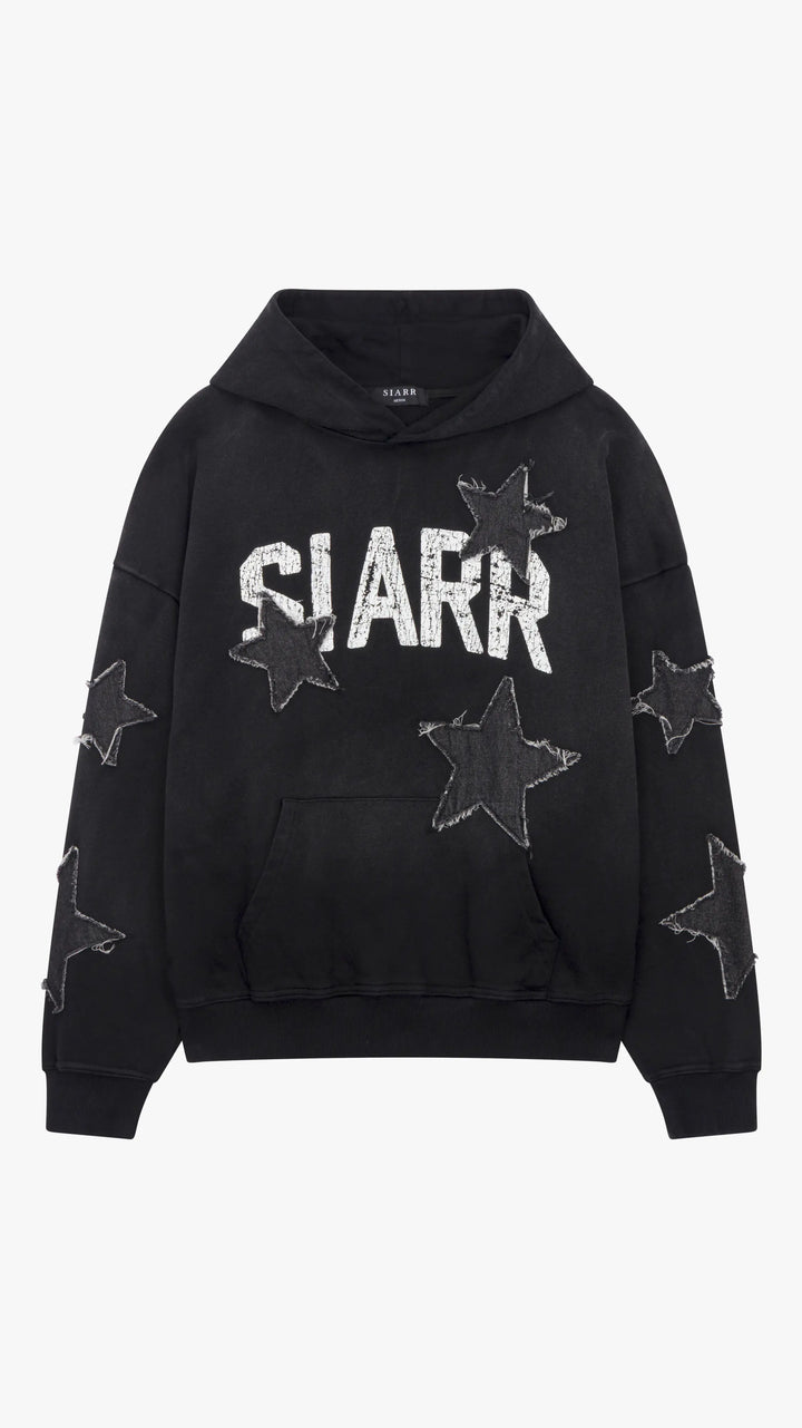SIARR Star Hoodie Black
