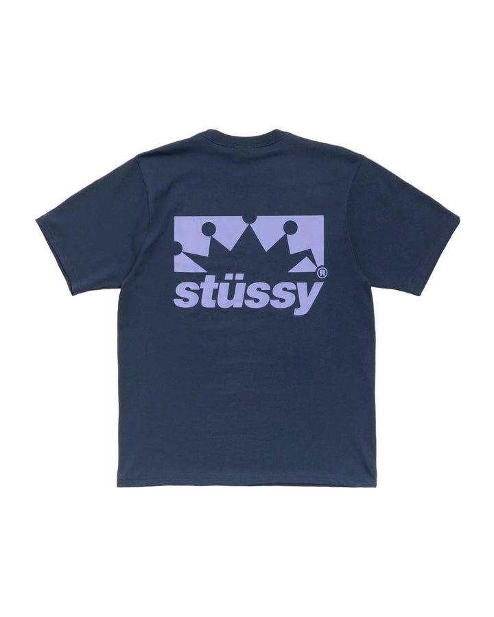 Stussy T Shirt Box Crown Navy