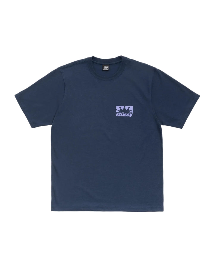 Stussy T Shirt Box Crown Navy