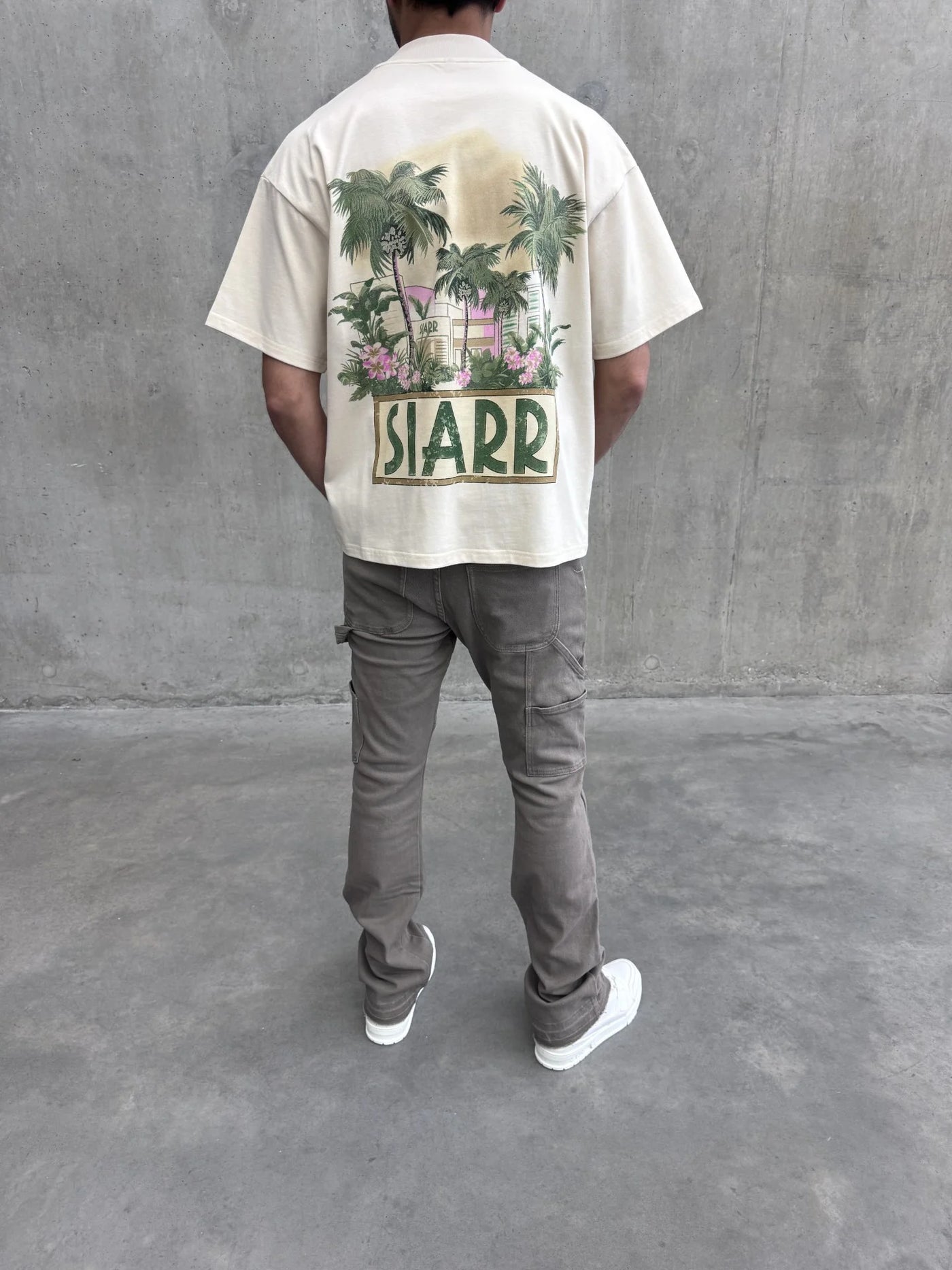 SIARR Palm T Shirt Beige